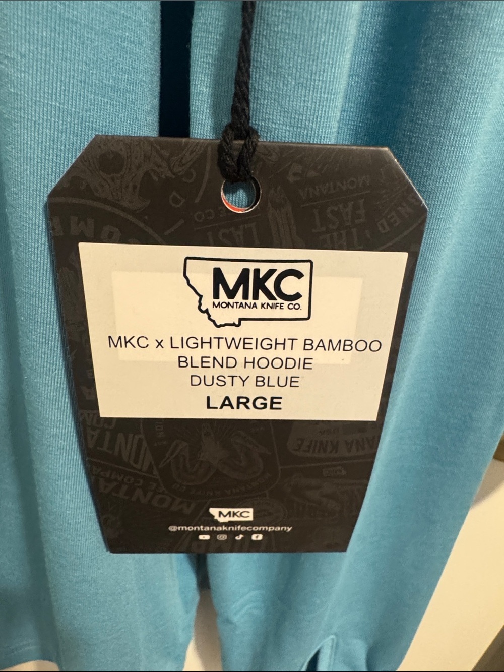 Montana Knife Company BAMBOO HOODIE - BLUE - Picture 2 of 2